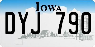 IA license plate DYJ790