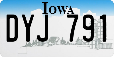 IA license plate DYJ791