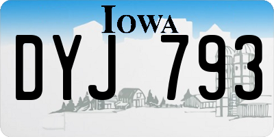 IA license plate DYJ793