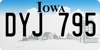 IA license plate DYJ795