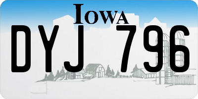 IA license plate DYJ796