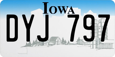 IA license plate DYJ797