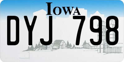 IA license plate DYJ798