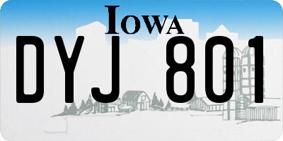 IA license plate DYJ801