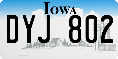 IA license plate DYJ802
