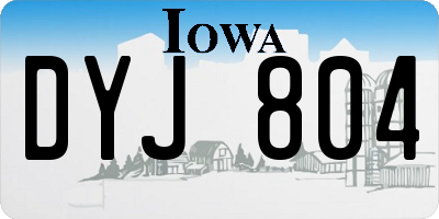 IA license plate DYJ804