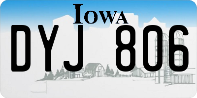 IA license plate DYJ806