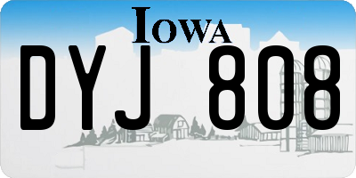 IA license plate DYJ808