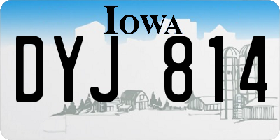 IA license plate DYJ814