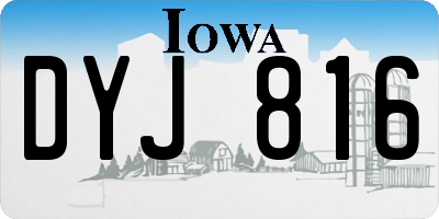 IA license plate DYJ816