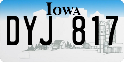 IA license plate DYJ817