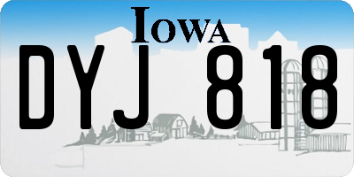 IA license plate DYJ818
