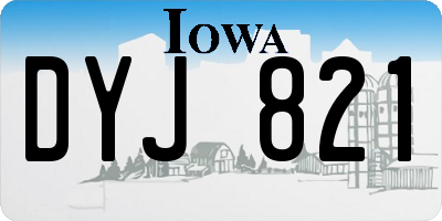 IA license plate DYJ821