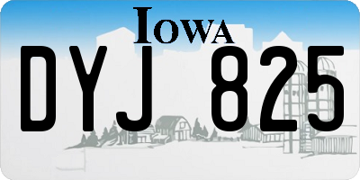 IA license plate DYJ825