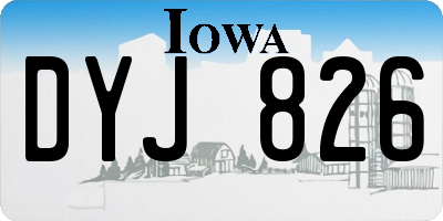 IA license plate DYJ826