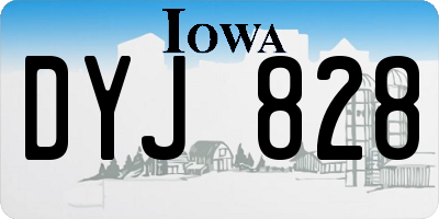 IA license plate DYJ828