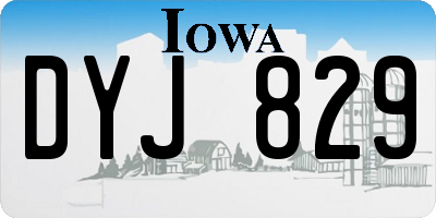 IA license plate DYJ829