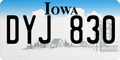 IA license plate DYJ830
