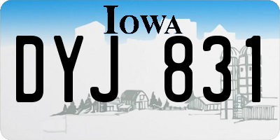 IA license plate DYJ831