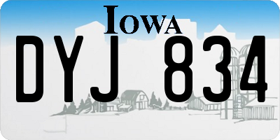 IA license plate DYJ834