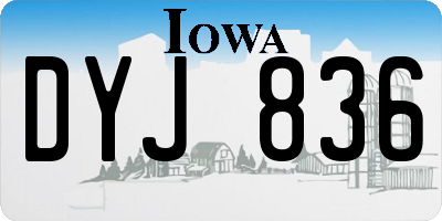 IA license plate DYJ836