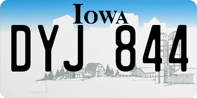 IA license plate DYJ844