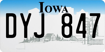 IA license plate DYJ847