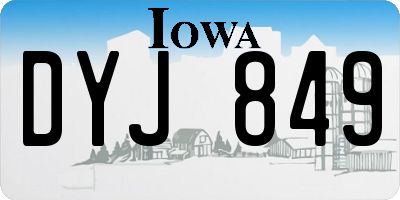 IA license plate DYJ849