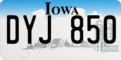IA license plate DYJ850