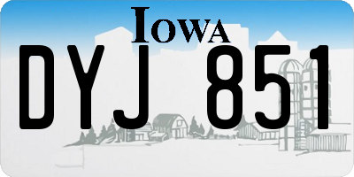 IA license plate DYJ851