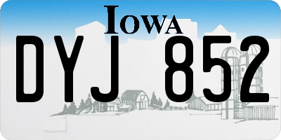 IA license plate DYJ852