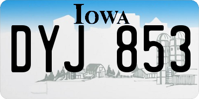 IA license plate DYJ853