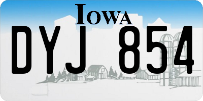 IA license plate DYJ854
