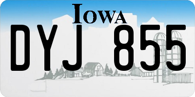 IA license plate DYJ855