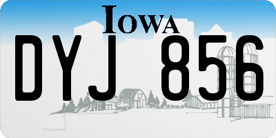 IA license plate DYJ856