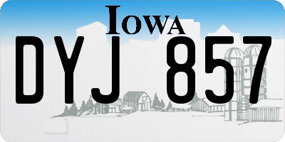 IA license plate DYJ857