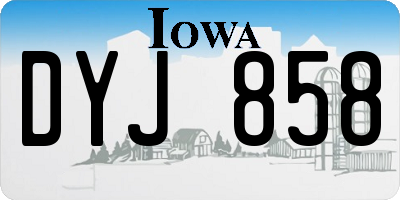 IA license plate DYJ858