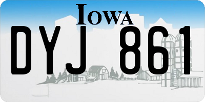 IA license plate DYJ861