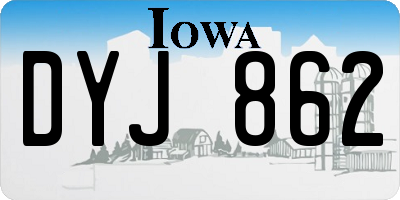 IA license plate DYJ862