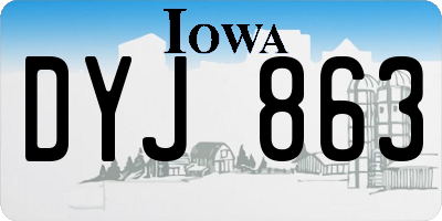 IA license plate DYJ863