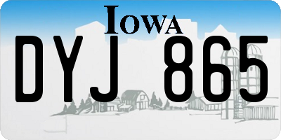 IA license plate DYJ865