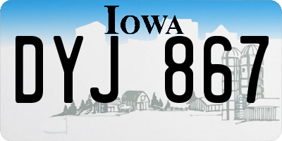 IA license plate DYJ867
