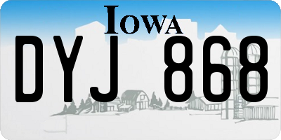 IA license plate DYJ868