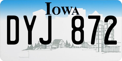 IA license plate DYJ872