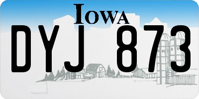 IA license plate DYJ873