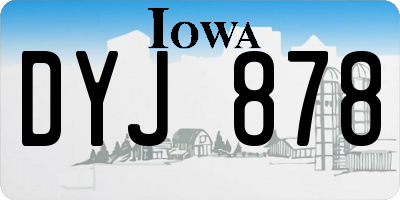 IA license plate DYJ878
