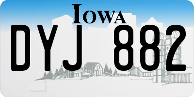 IA license plate DYJ882
