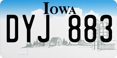 IA license plate DYJ883