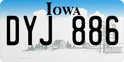 IA license plate DYJ886