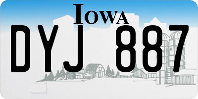 IA license plate DYJ887